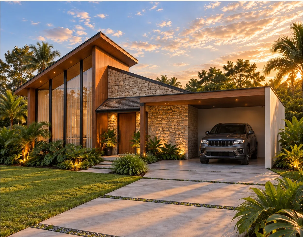 Casa Horizonte — estudo em 3D